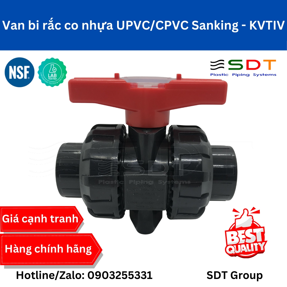 Van bi rắc co nhựa Sanking - KVT Van bi rắc co nhựa Sanking - KVT