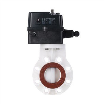 Van bướm nhựa PVDF SANKING điều khiển điện